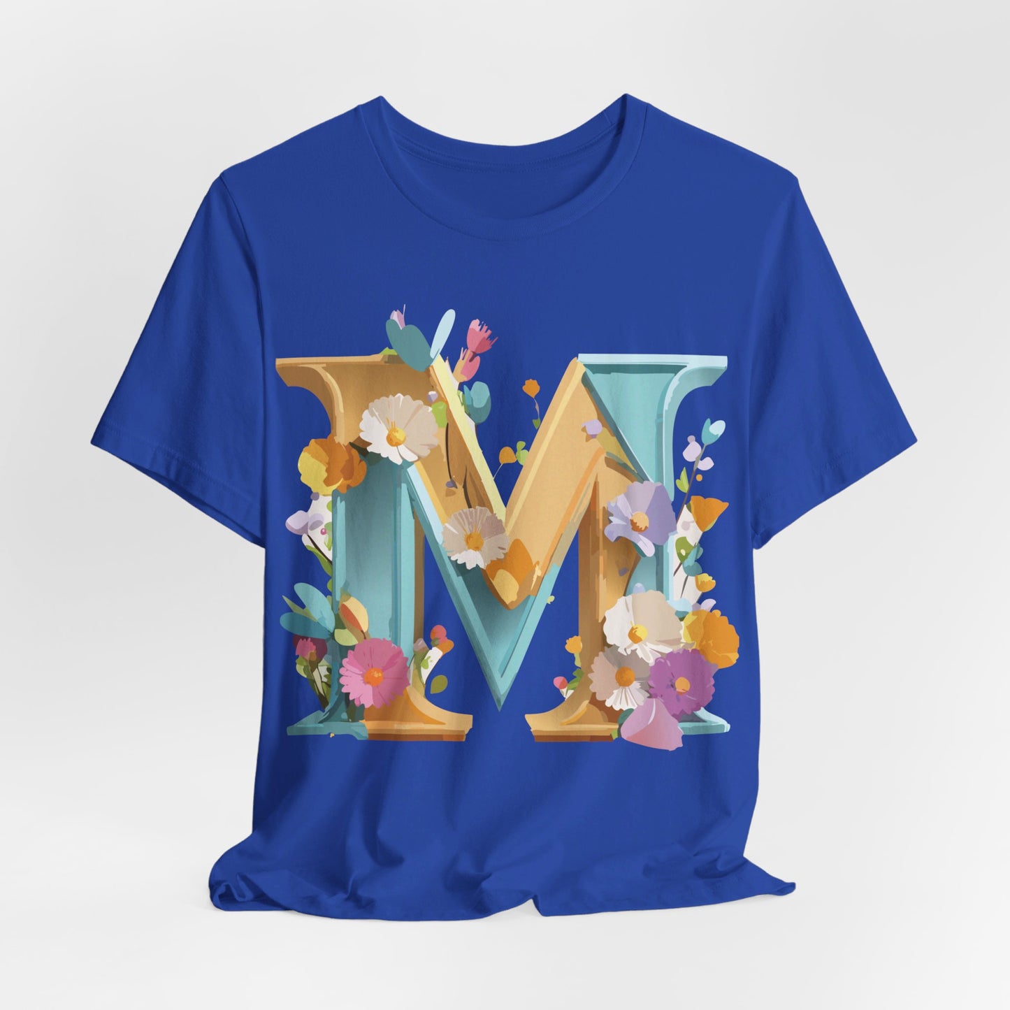 Natural Cotton Tee Shirt - Letters Collection - M Printify