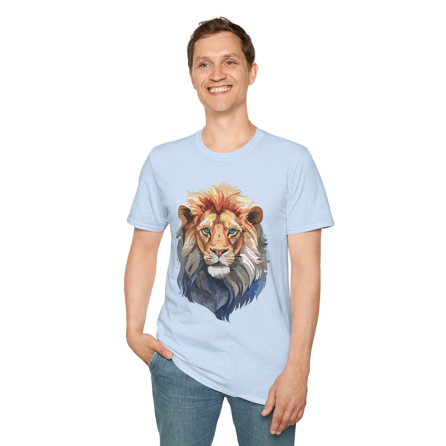 Lion Shirt, Shirt with Lion, Floral Lion Tee, Shirt with Animals