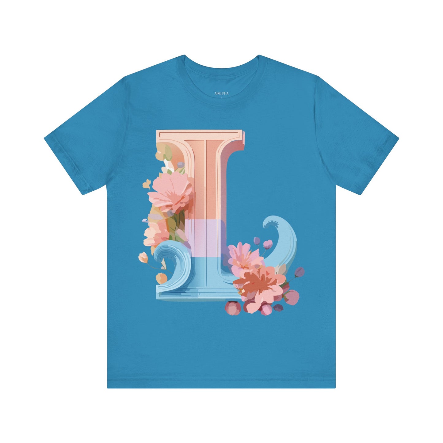 Natural Cotton Tee Shirt - Letters Collection - L Printify
