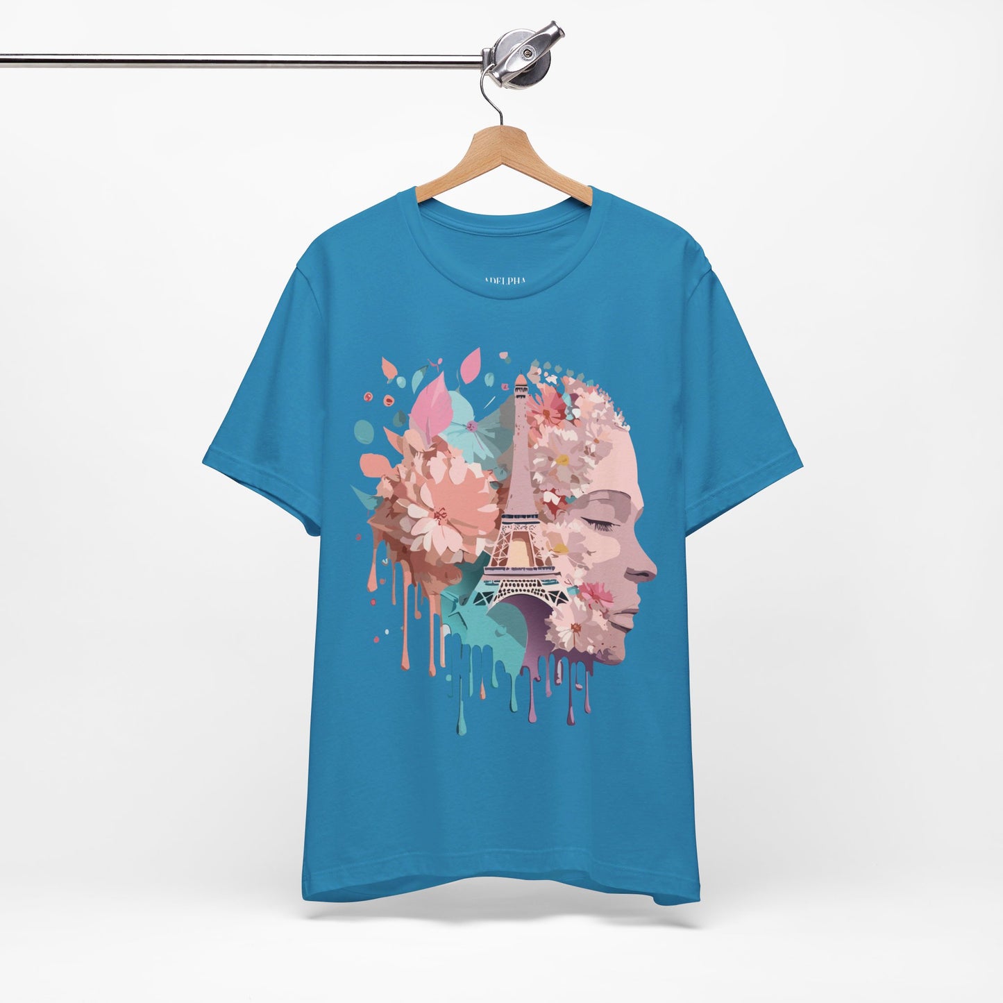 Natural Cotton Tee Shirt - Beautiful Places Collection - Paris Printify