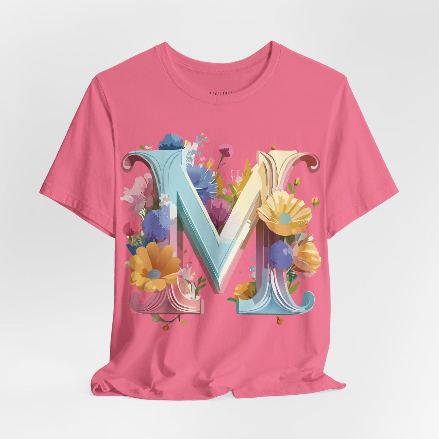 Natural Cotton Tee Shirt - Letters Collection - M Printify