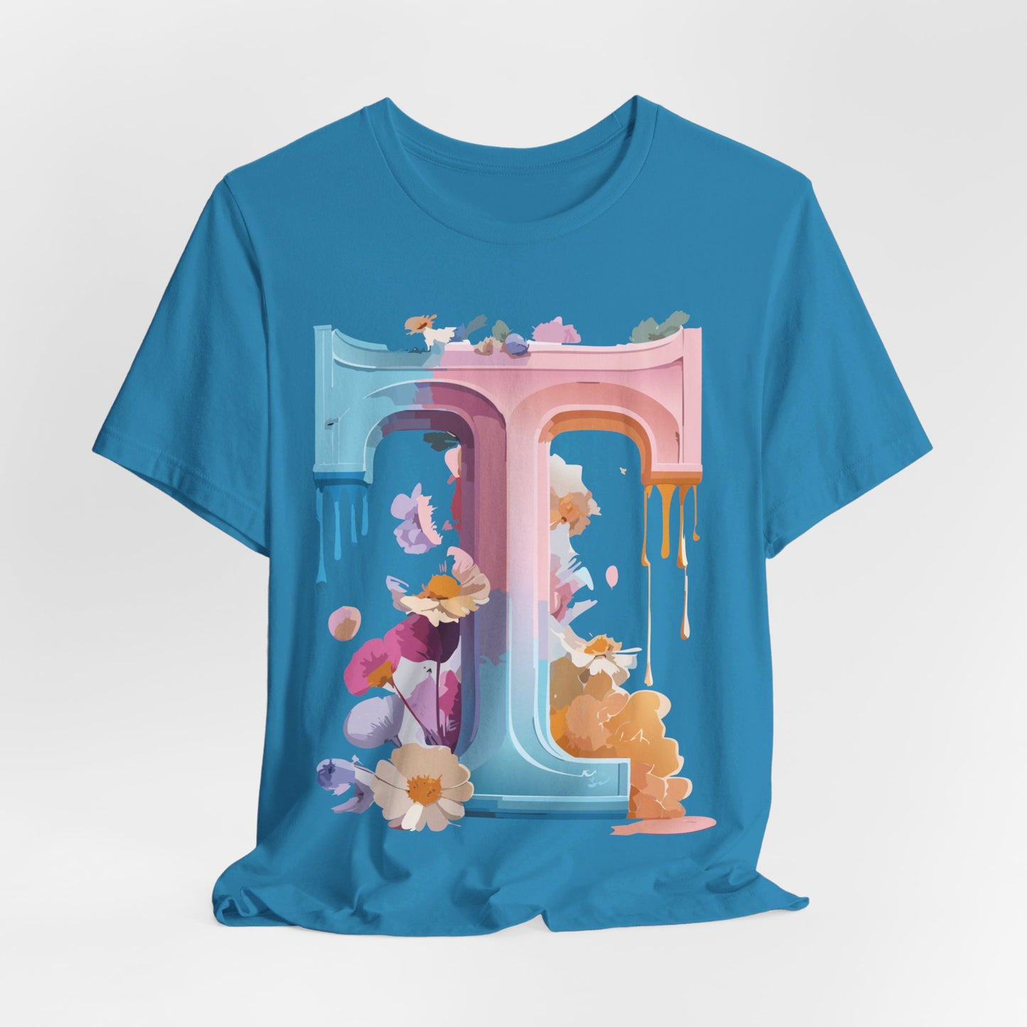 Natural Cotton Tee Shirt - Letters Collection - T Printify