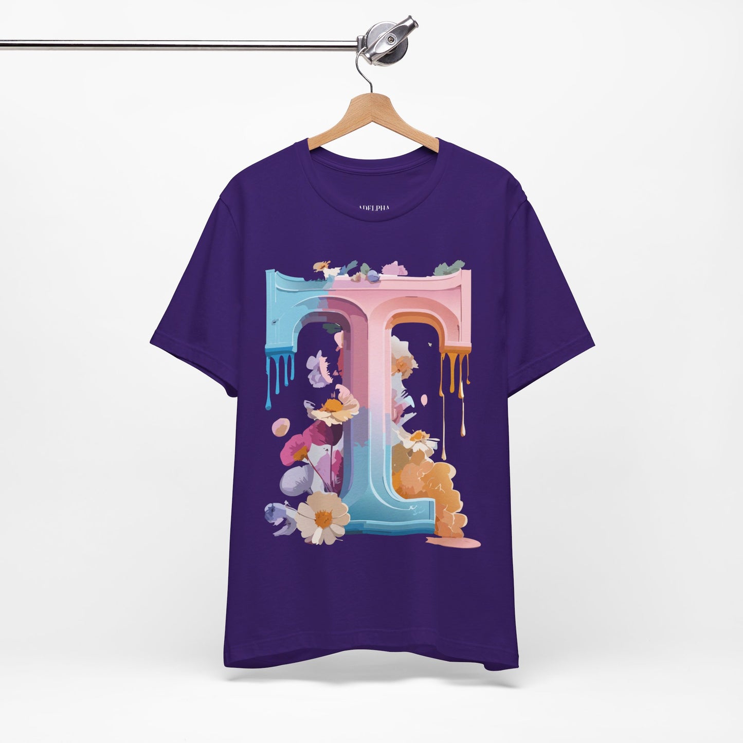 Natural Cotton Tee Shirt - Letters Collection - T Printify
