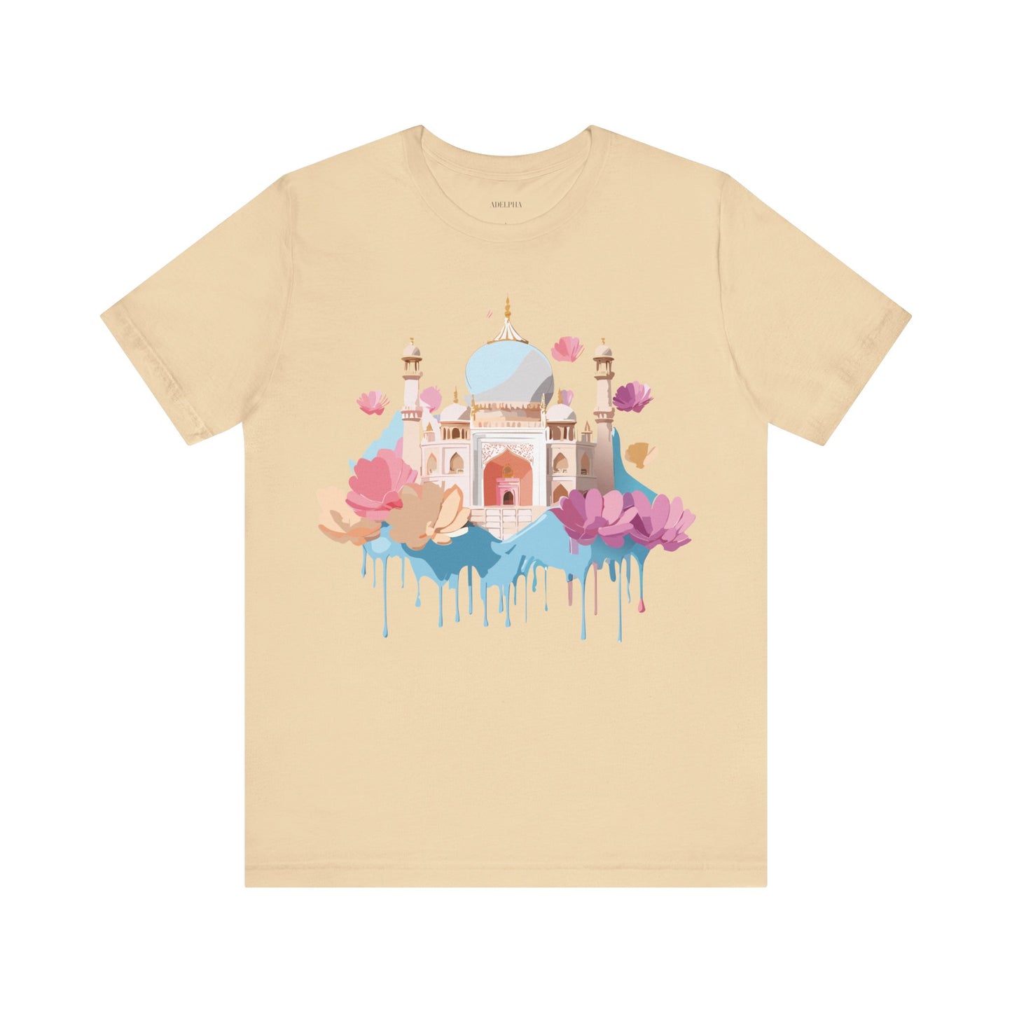 Natural Cotton Tee Shirt - Taj Mahal, India Printify