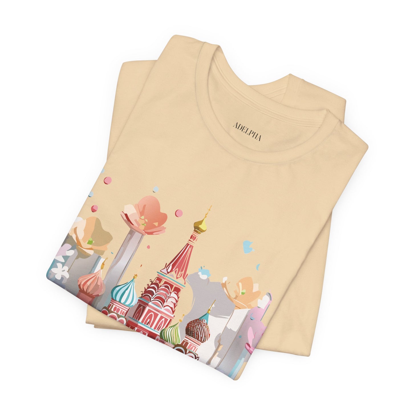 Natural Cotton Tee Shirt - Beautiful Places Collection - Moscow Printify