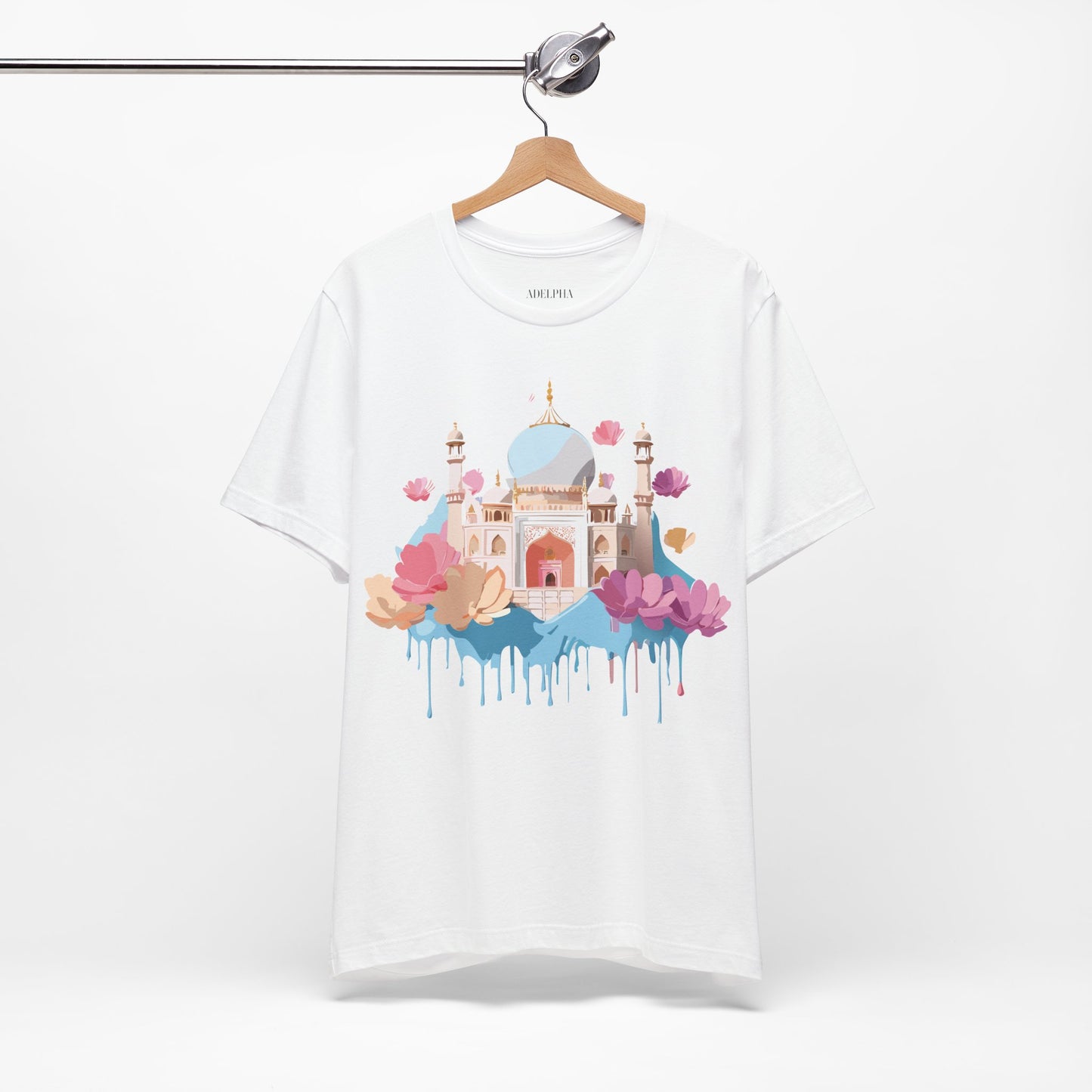 Natural Cotton Tee Shirt - Taj Mahal, India Printify