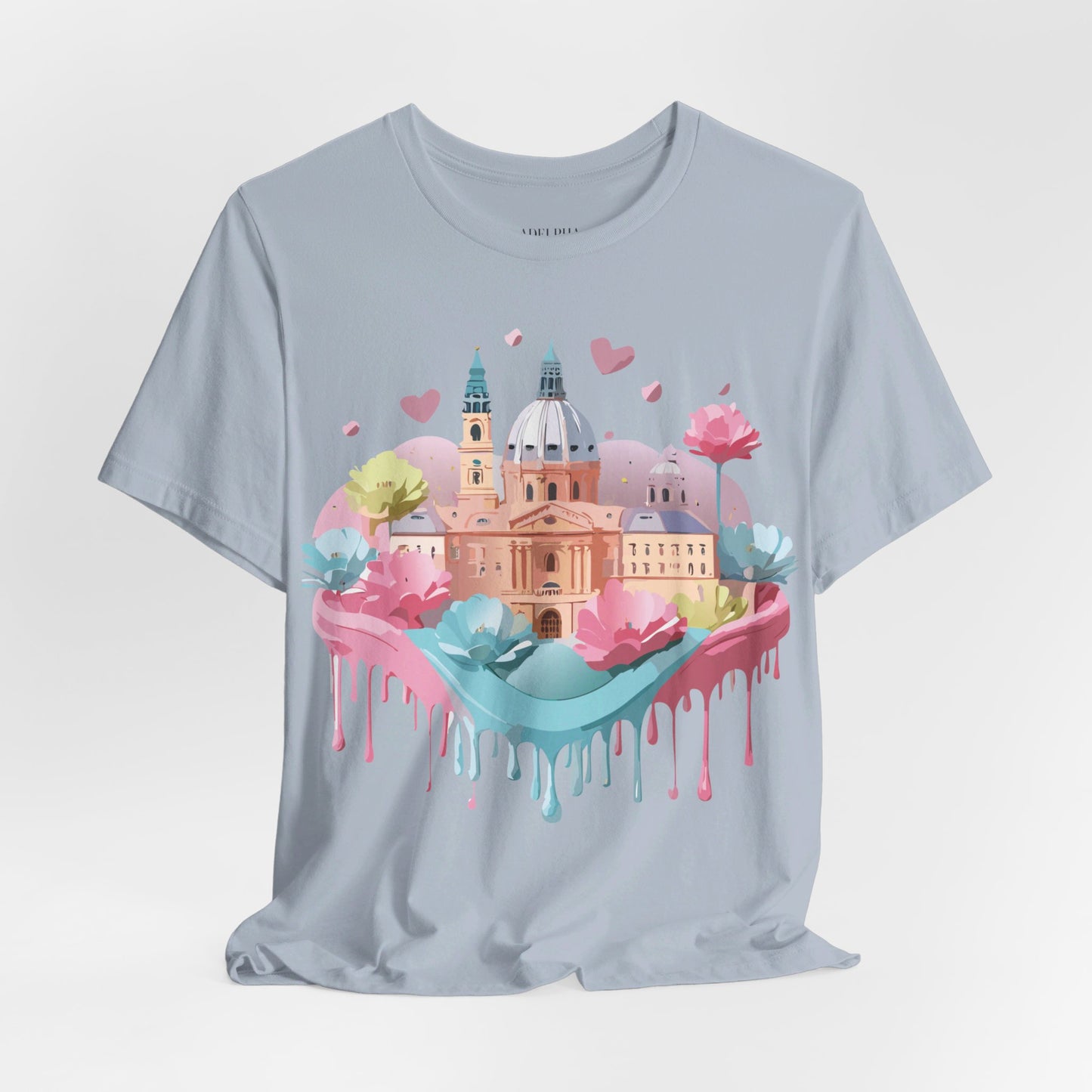 Natural Cotton Tee Shirt - Beautiful Places Collection - Prague Printify