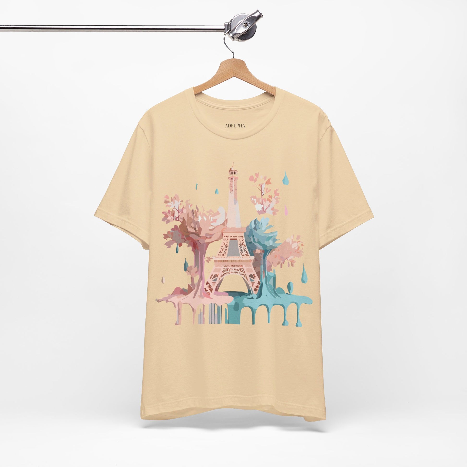 Natural Cotton Tee Shirt - Beautiful Places Collection - Paris Printify