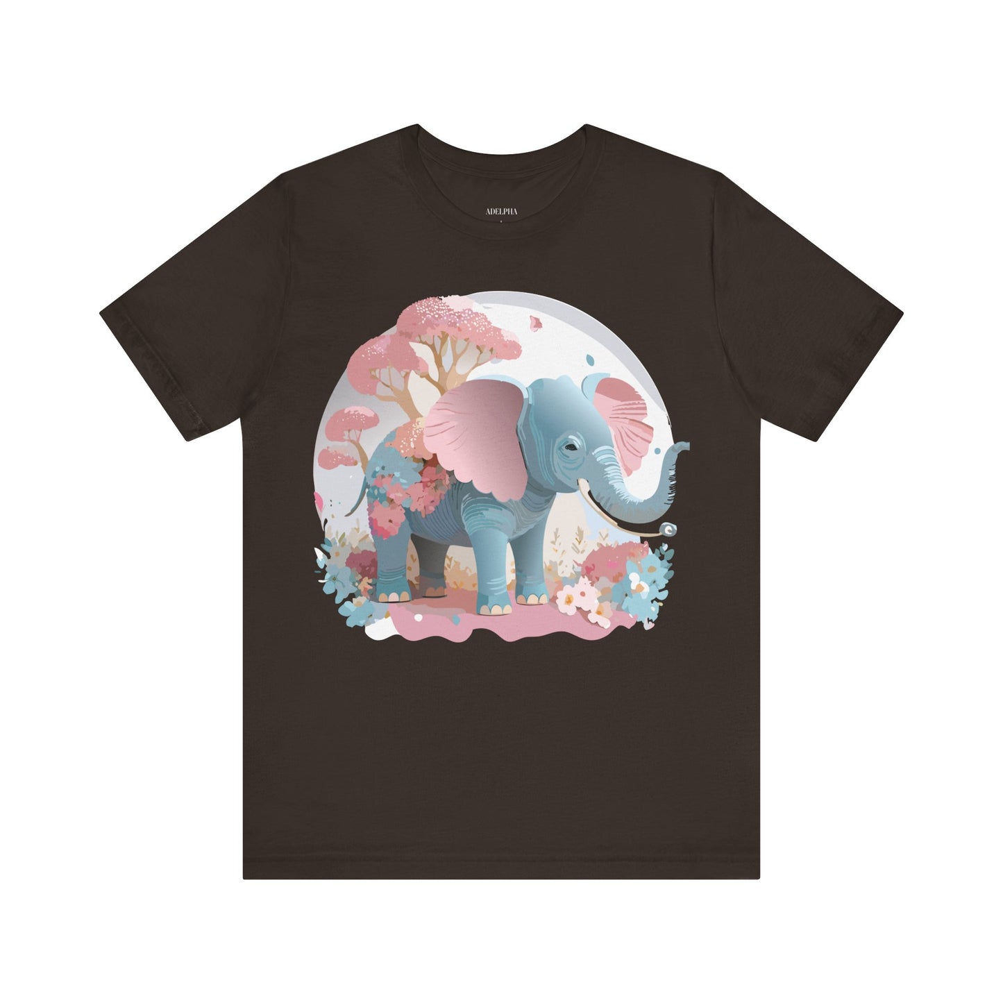 Natural Cotton Tee Shirt with Elephant Printify