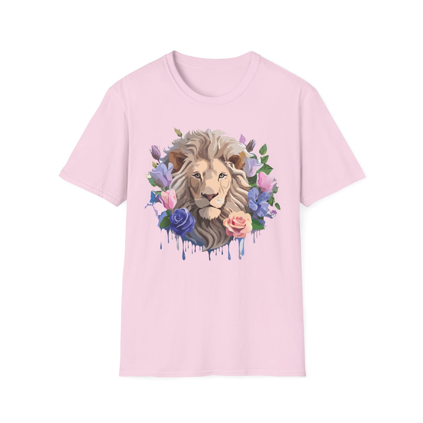Lion Shirt, Shirt with Lion, Floral Lion Tee, Shirt with Animals