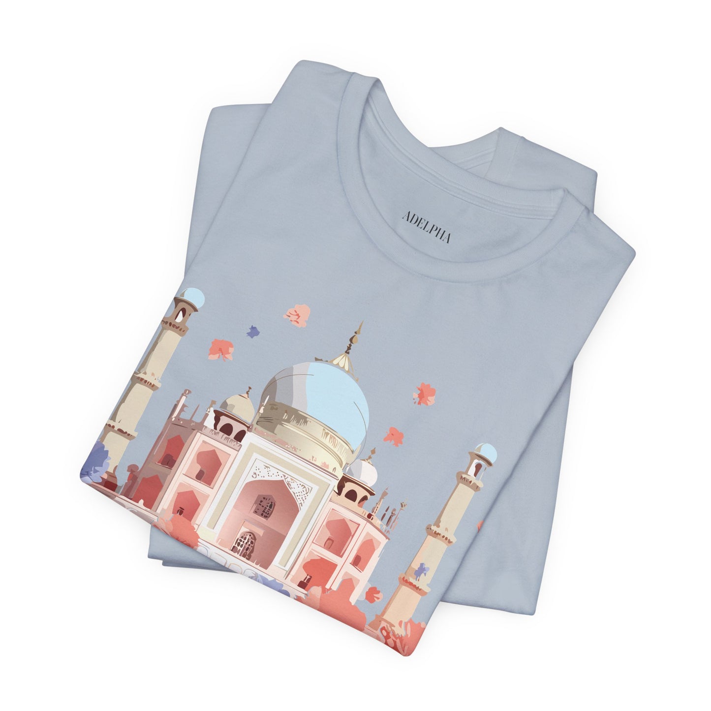 Natural Cotton Tee Shirt - Taj Mahal, India Printify