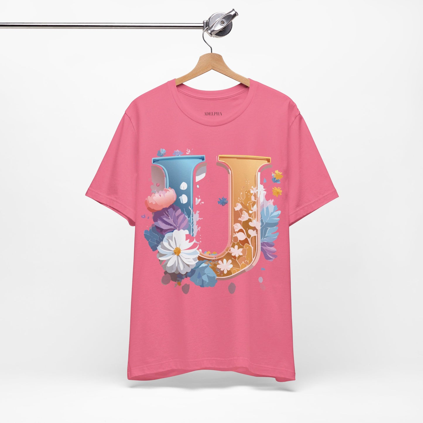Natural Cotton Tee Shirt - Letters Collection - U Printify
