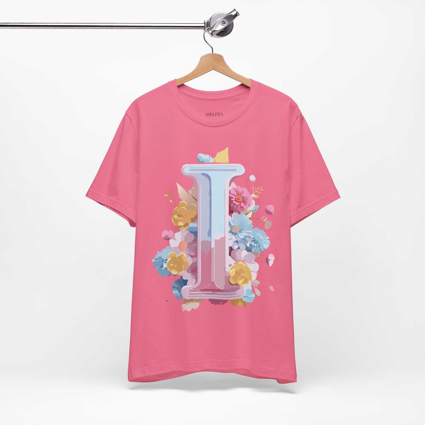 Natural Cotton Tee Shirt - Letters Collection - I Printify