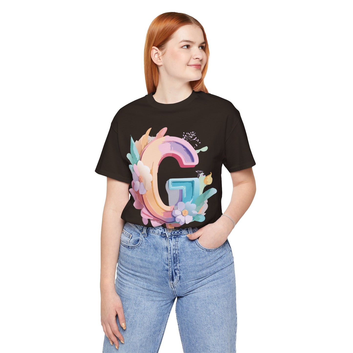 Natural Cotton Tee Shirt - Letters Collection - G Printify