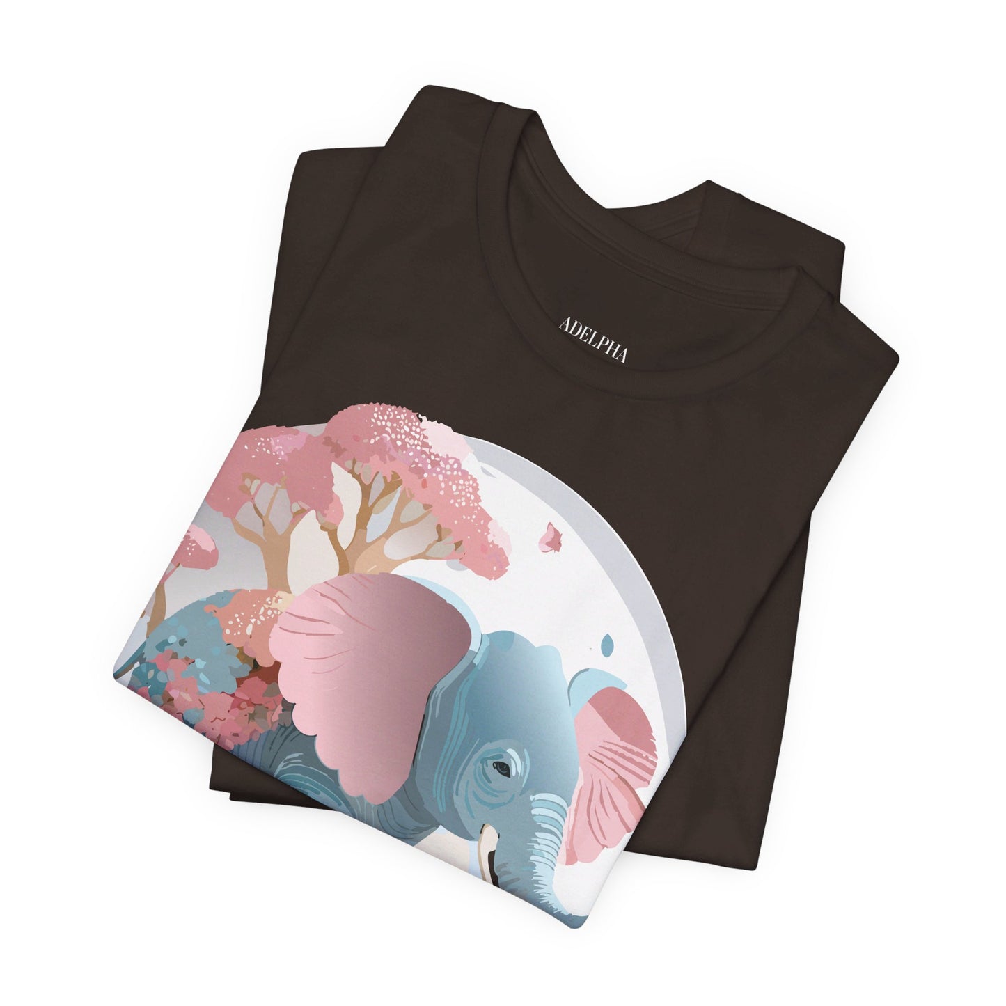 Natural Cotton Tee Shirt with Elephant Printify