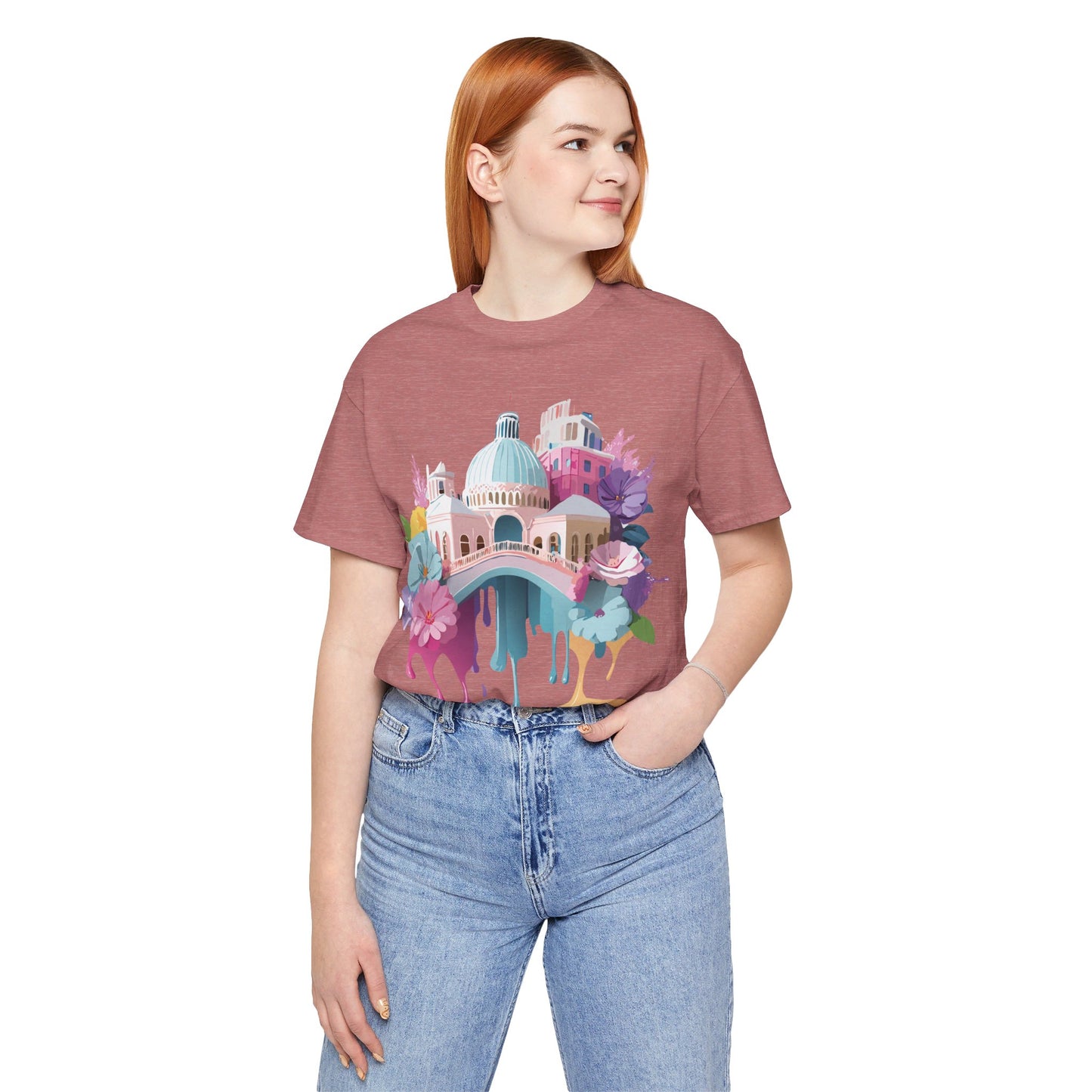 Natural Cotton Tee Shirt - Beautiful Places Collection - Venice Printify