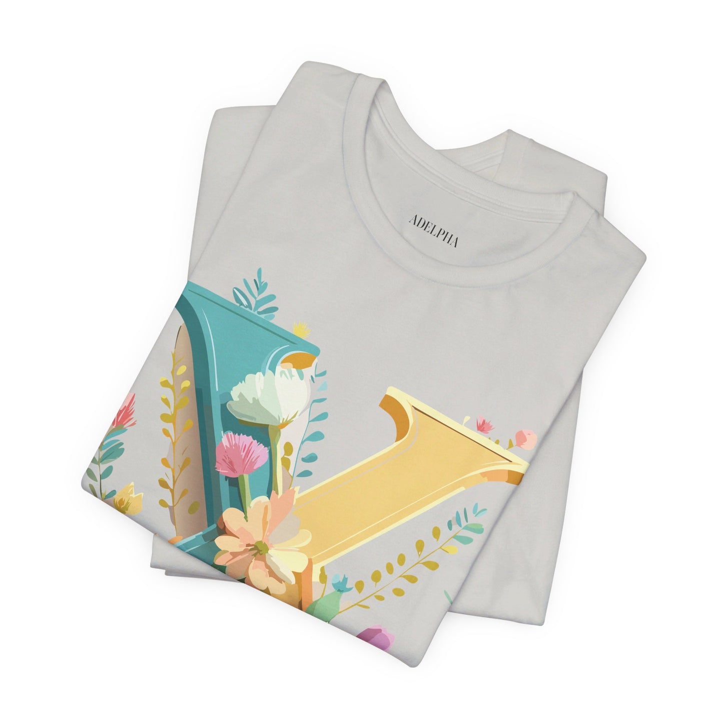 Natural Cotton Tee Shirt - Letters Collection - X Printify