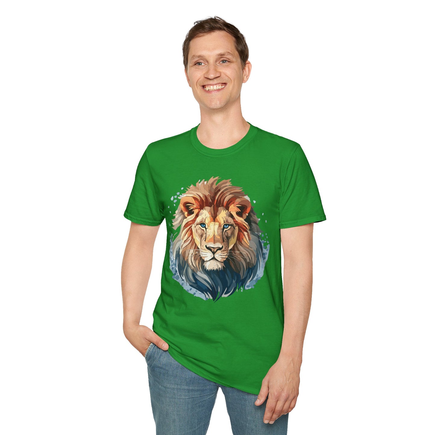 Lion Shirt, Shirt with Lion, Floral Lion Tee, Shirt with Animals