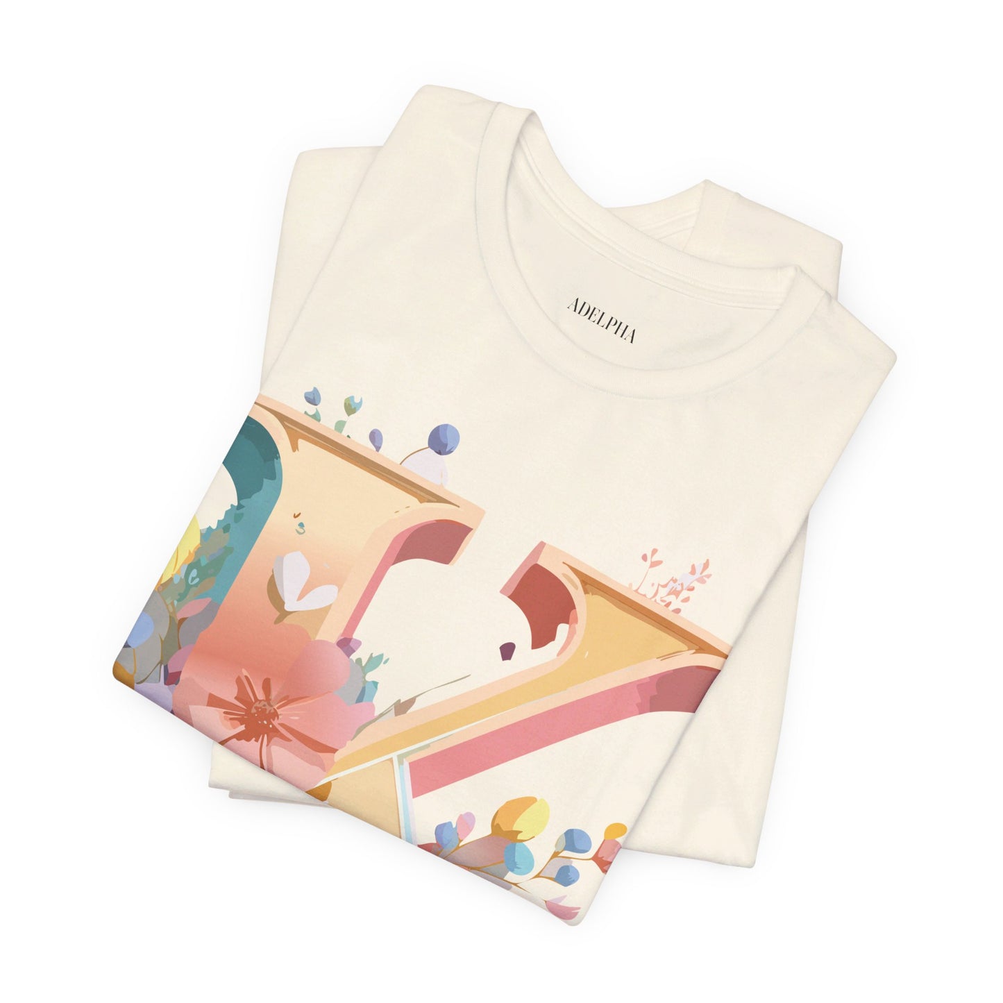 Natural Cotton Tee Shirt - Letters Collection - K Printify