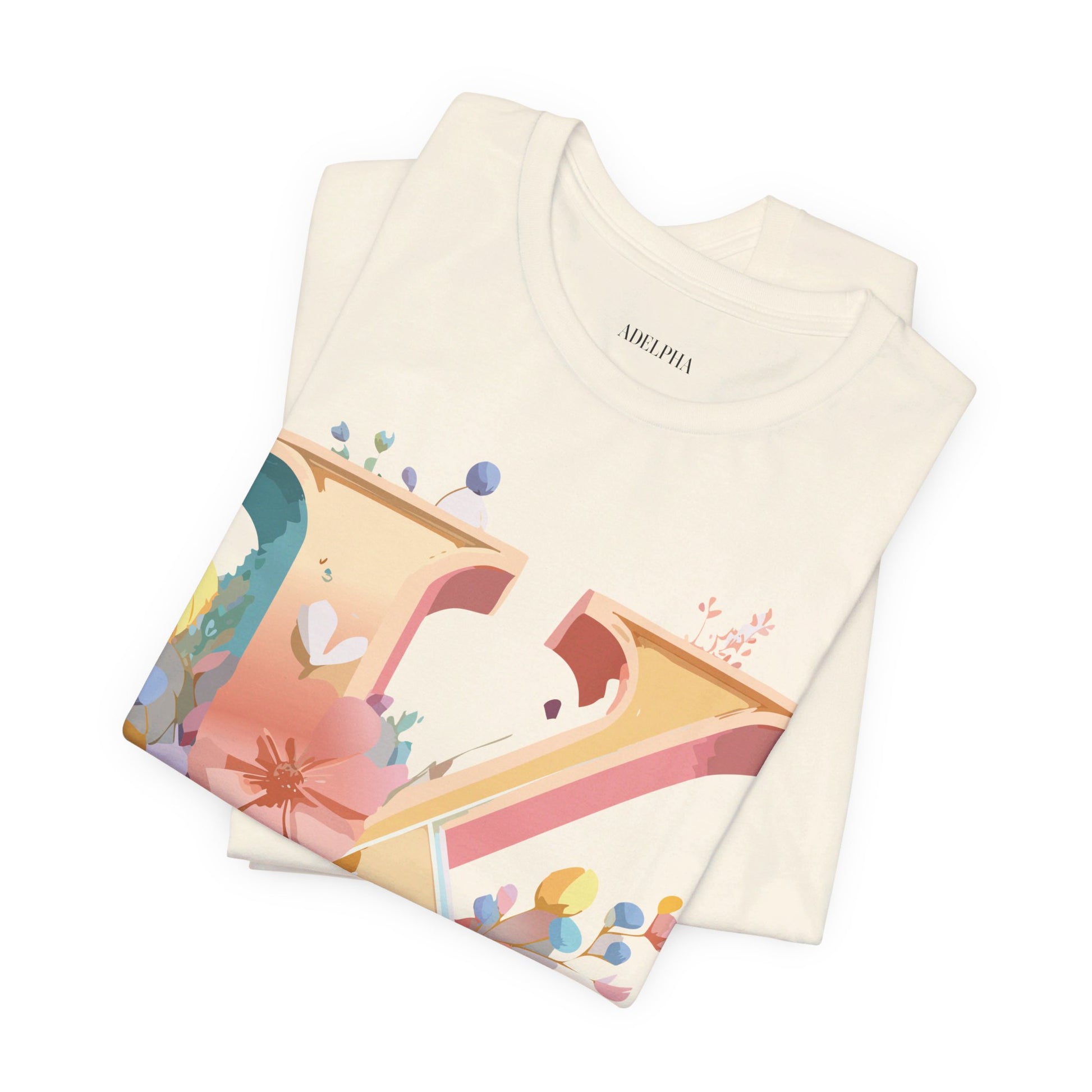 Natural Cotton Tee Shirt - Letters Collection - K Printify