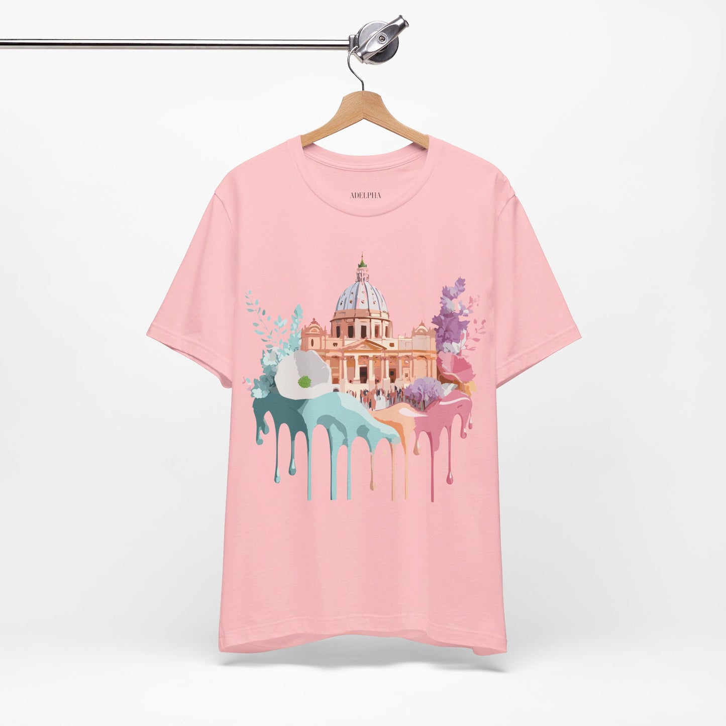 Natural Cotton Tee Shirt - Beautiful Places Collection - Rome Printify