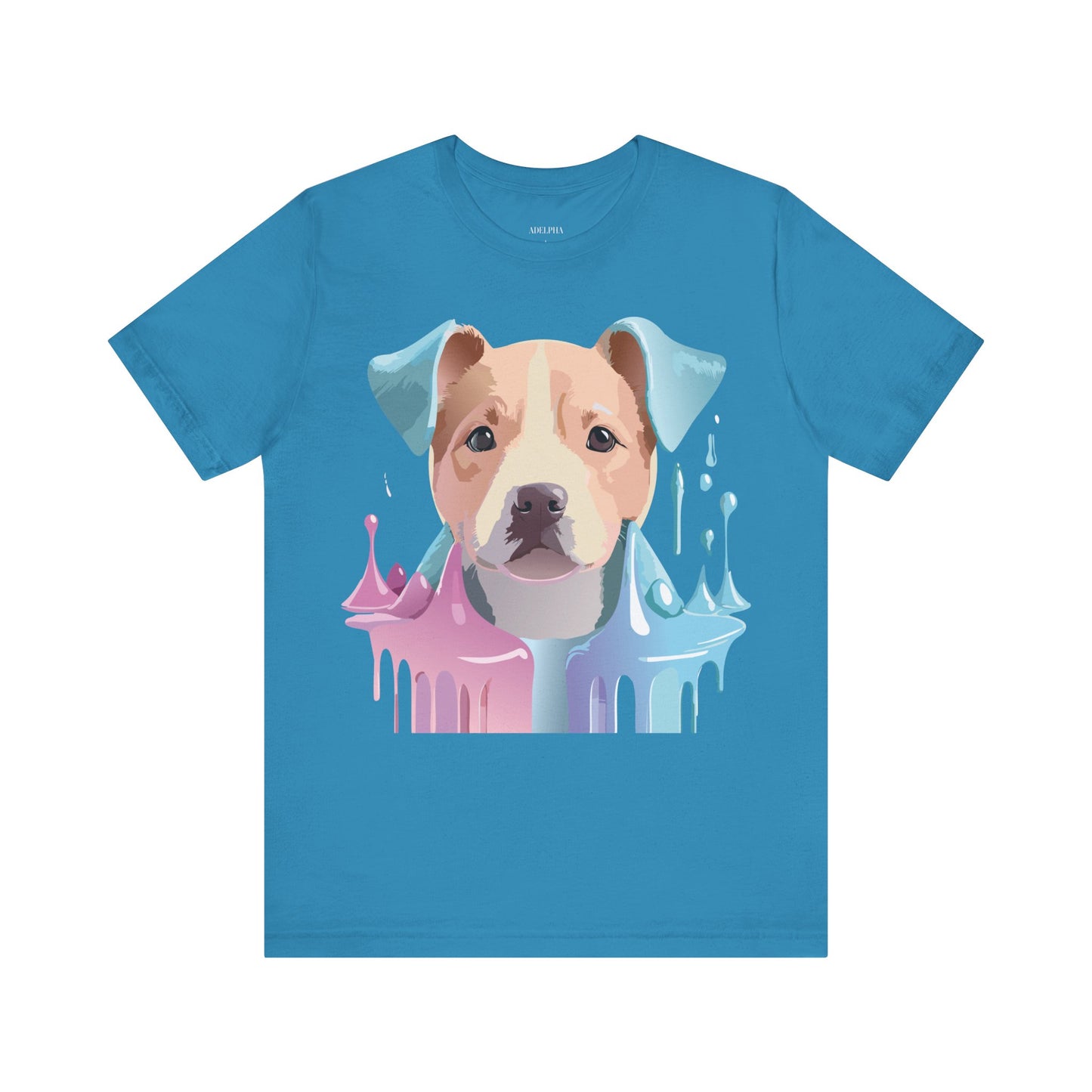 Natural Cotton Tee Shirt with Dog Printify