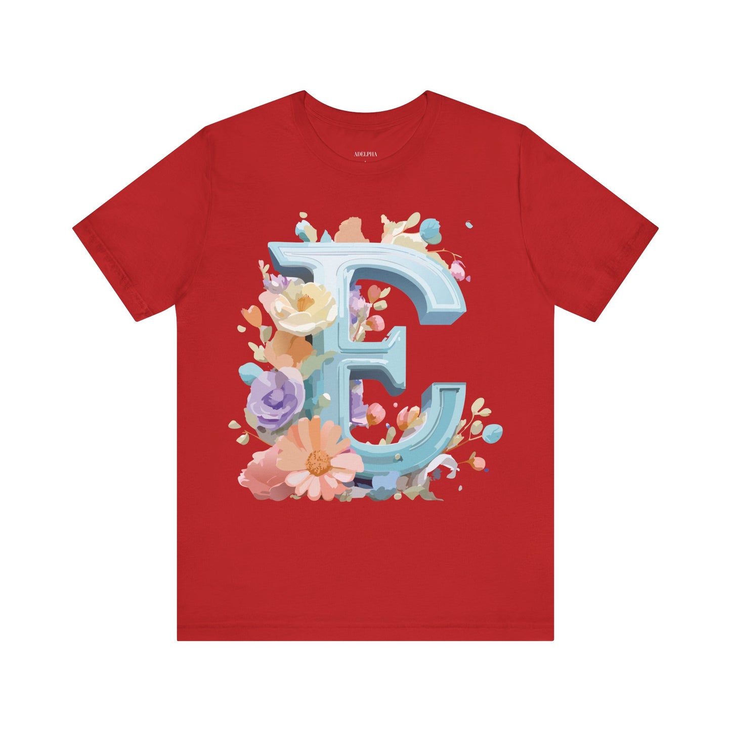 Natural Cotton Tee Shirt - Letters Collection - E Printify