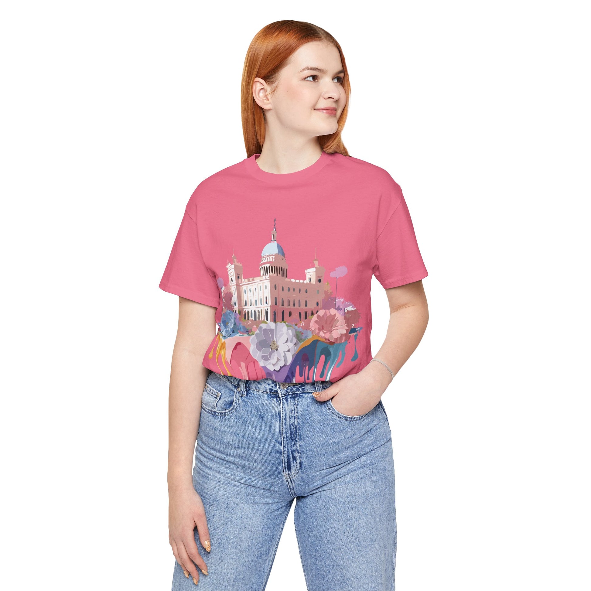 Natural Cotton Tee Shirt - Beautiful Places Collection - Madrid Printify