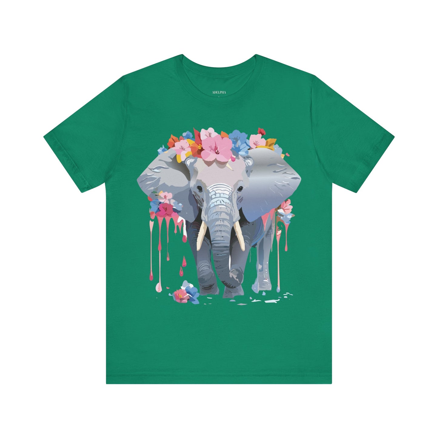 Natural Cotton Tee Shirt with Elephant Printify