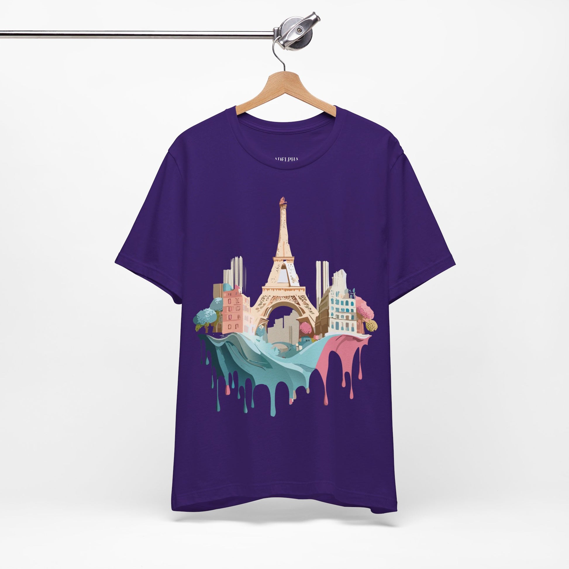 Natural Cotton Tee Shirt - Beautiful Places Collection - Paris Printify