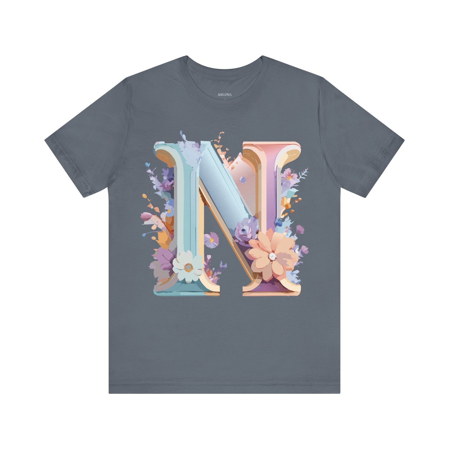 Natural Cotton Tee Shirt - Letters Collection - N Printify