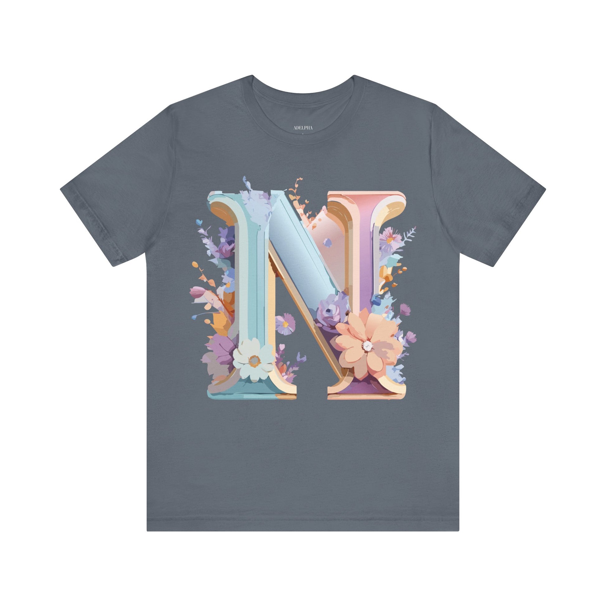 Natural Cotton Tee Shirt - Letters Collection - N Printify