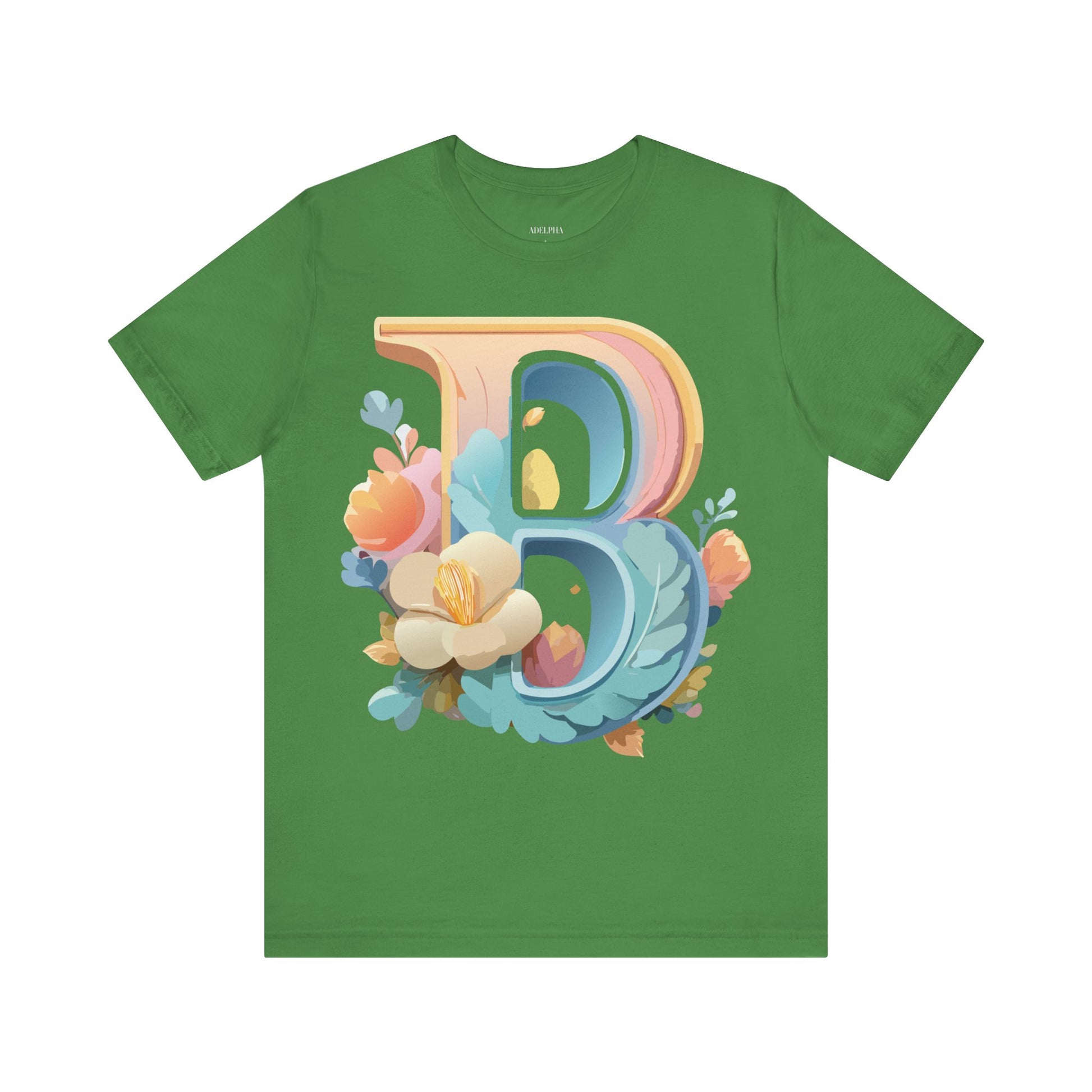 Natural Cotton Tee Shirt - Letters Collection - B Printify