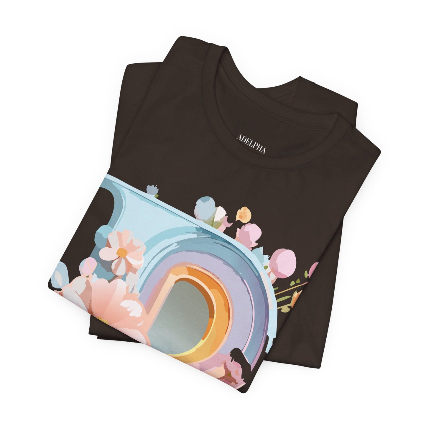 Natural Cotton Tee Shirt - Letters Collection - P Printify