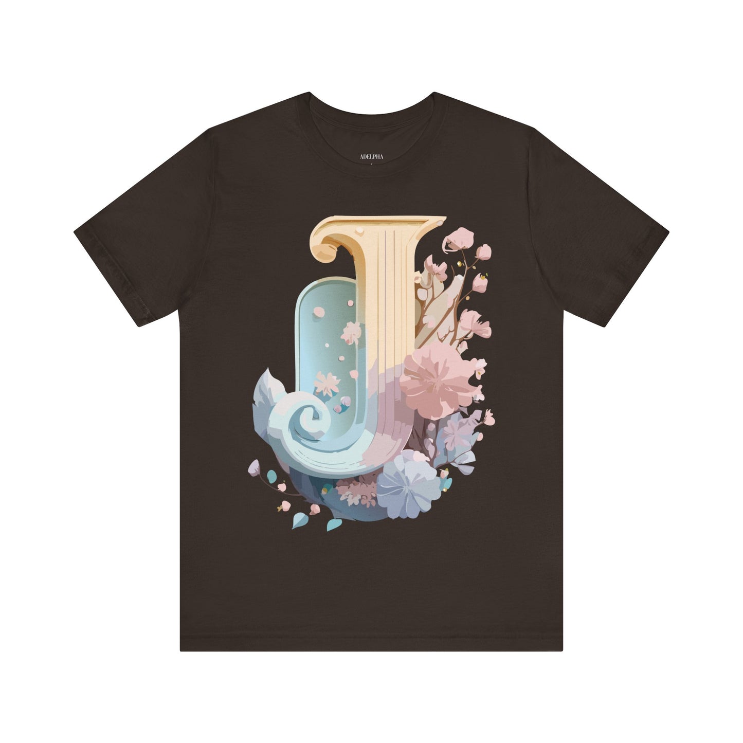 Natural Cotton Tee Shirt - Letters Collection - J Printify