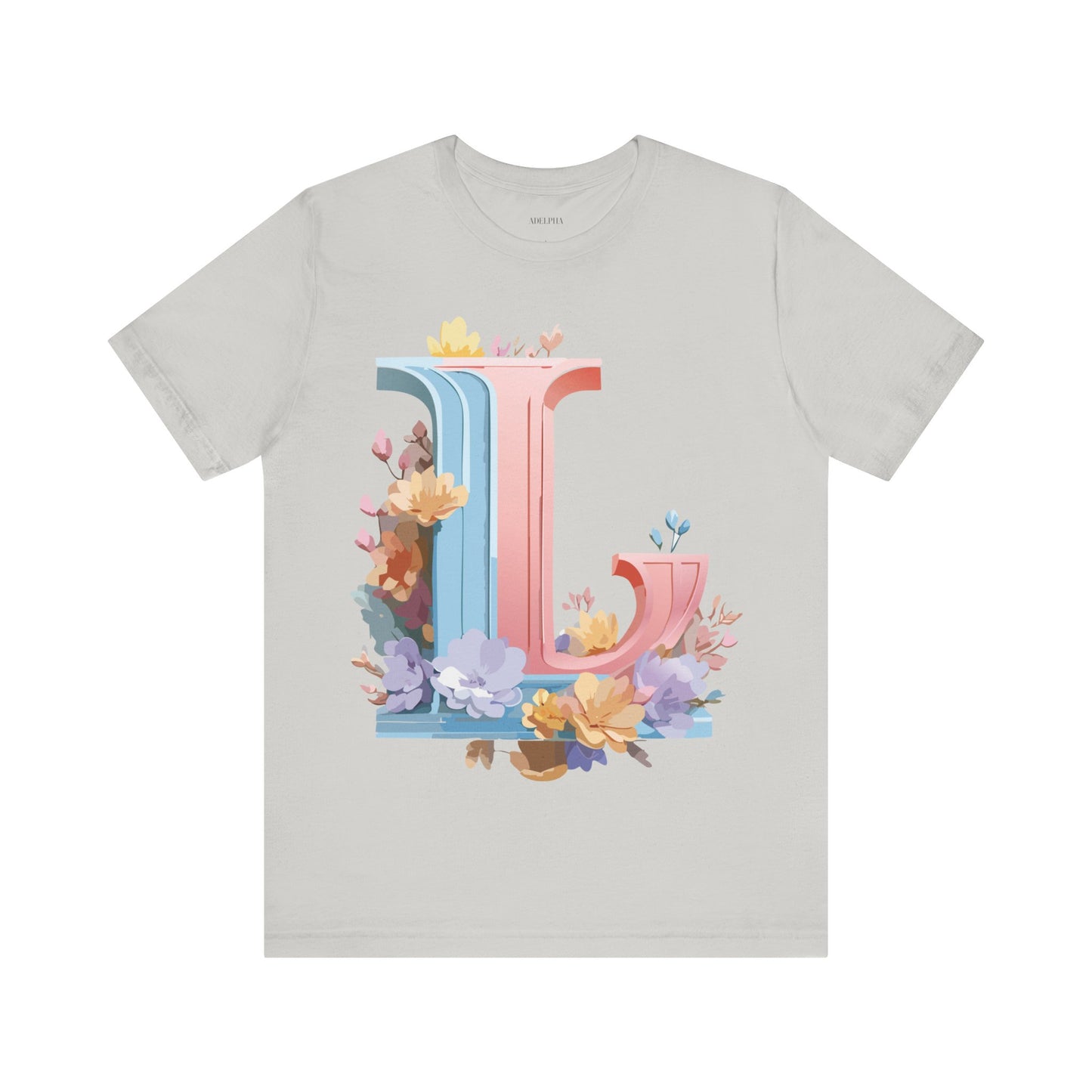 Natural Cotton Tee Shirt - Letters Collection - L Printify
