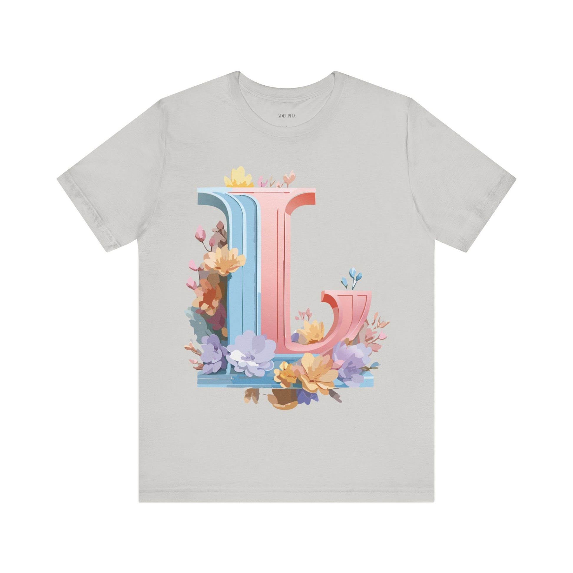 Natural Cotton Tee Shirt - Letters Collection - L Printify