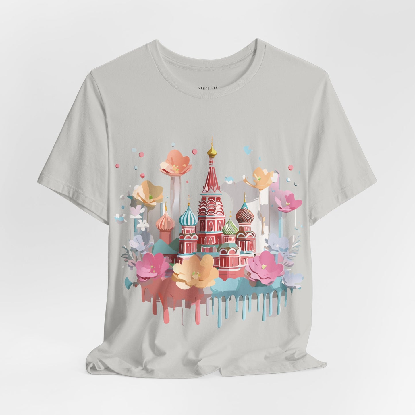 Natural Cotton Tee Shirt - Beautiful Places Collection - Moscow Printify