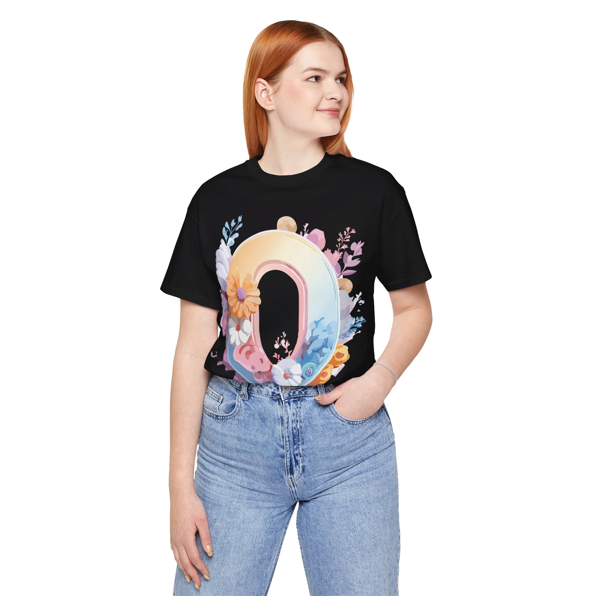 Natural Cotton Tee Shirt - Letters Collection - O Printify