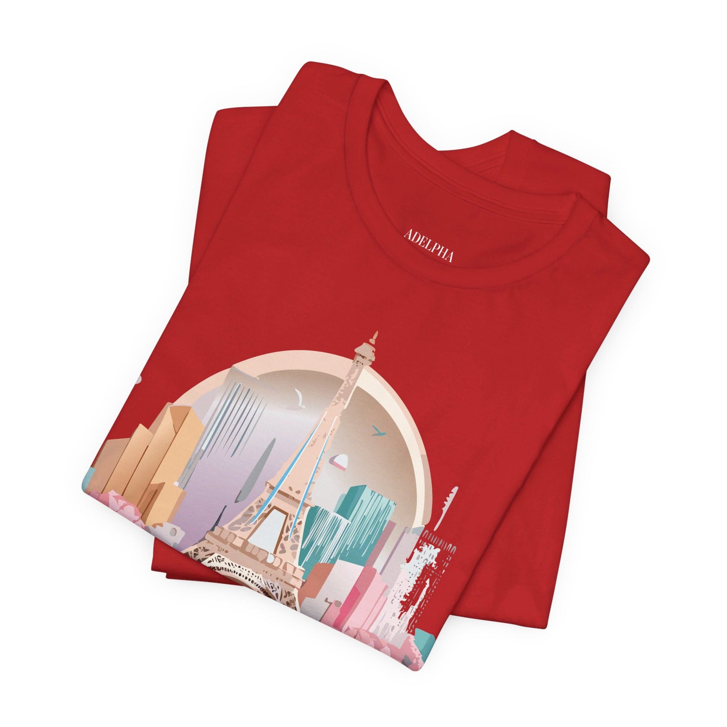 Natural Cotton Tee Shirt - Beautiful Places Collection - Paris Printify