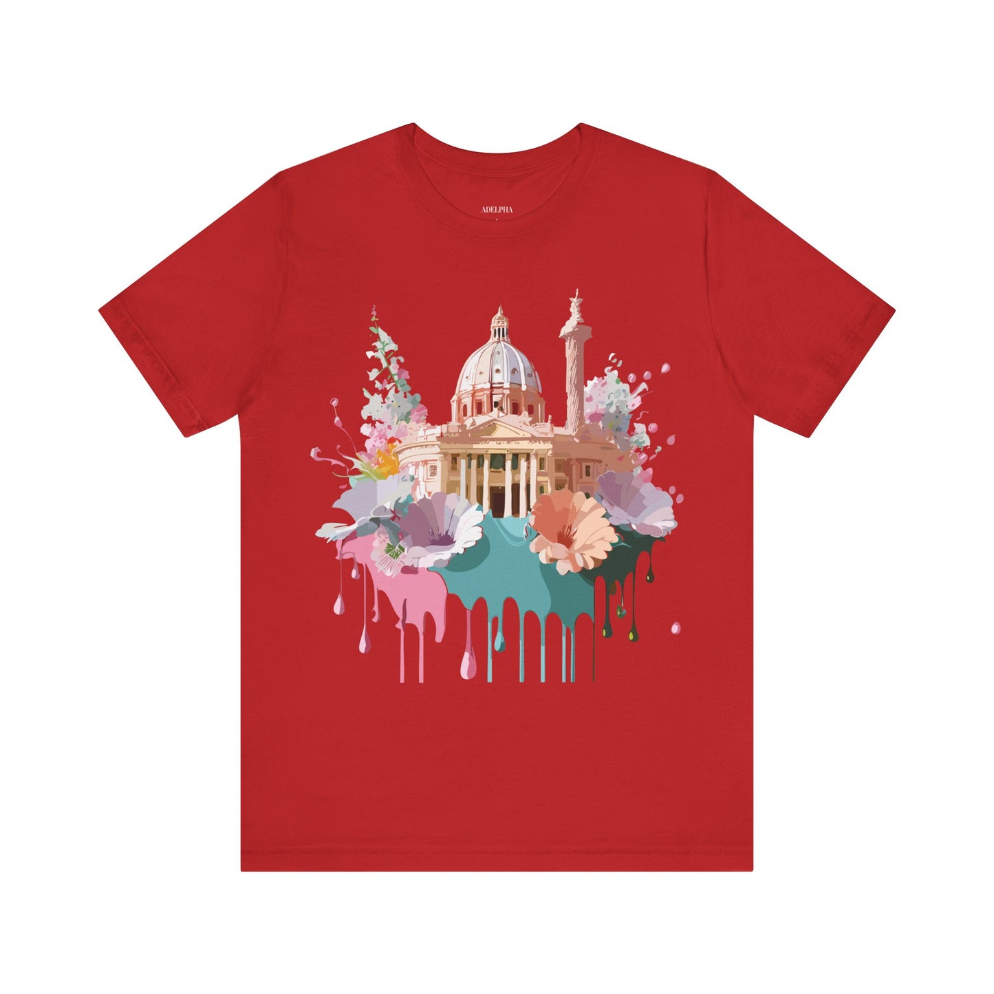 Natural Cotton Tee Shirt - Beautiful Places Collection - Rome Printify