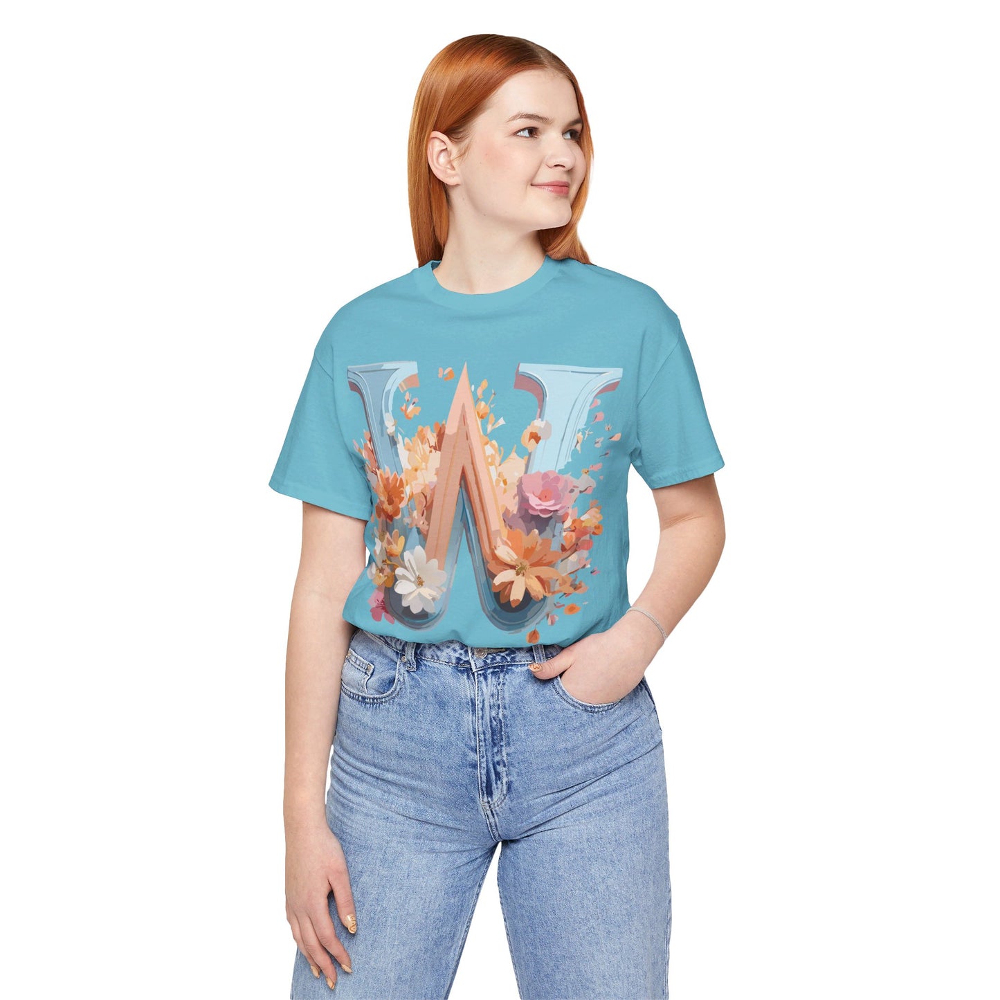 Natural Cotton Tee Shirt - Letters Collection - W Printify