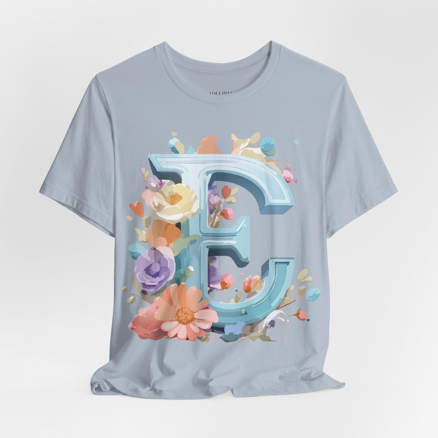 Natural Cotton Tee Shirt - Letters Collection - E Printify