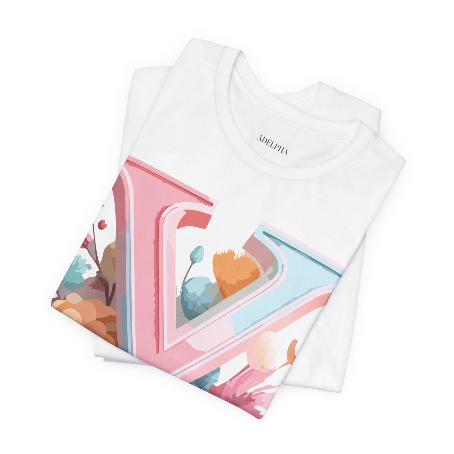 Natural Cotton Tee Shirt - Letters Collection - Y Printify