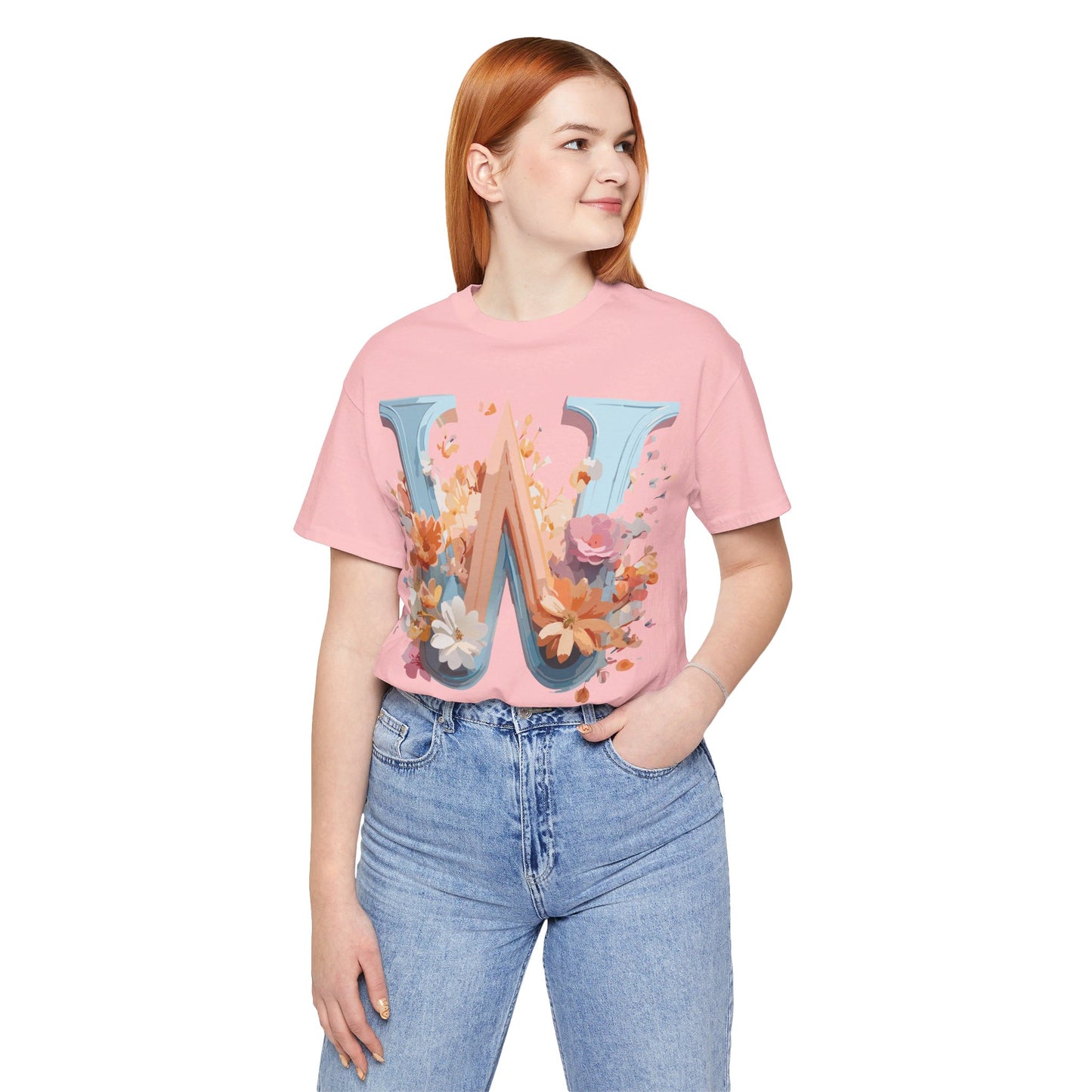 Natural Cotton Tee Shirt - Letters Collection - W Printify
