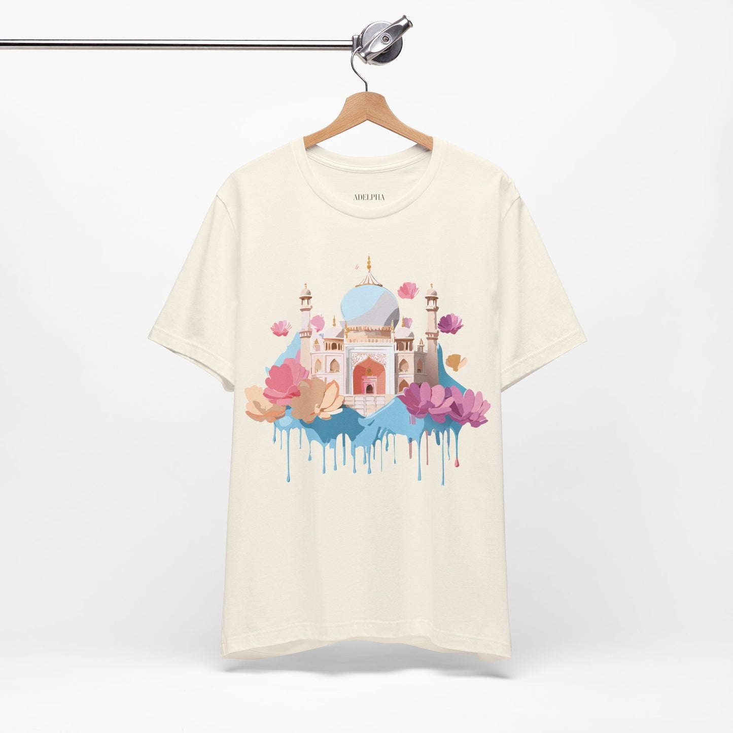 Natural Cotton Tee Shirt - Taj Mahal, India Printify
