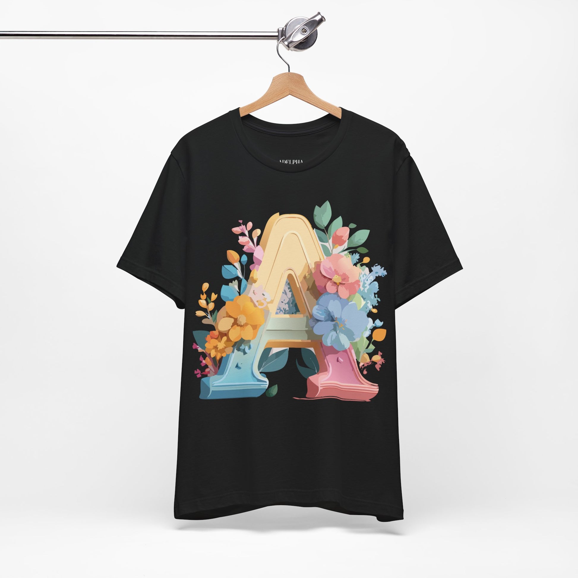 Natural Cotton Tee Shirt - Letters Collection - A Printify