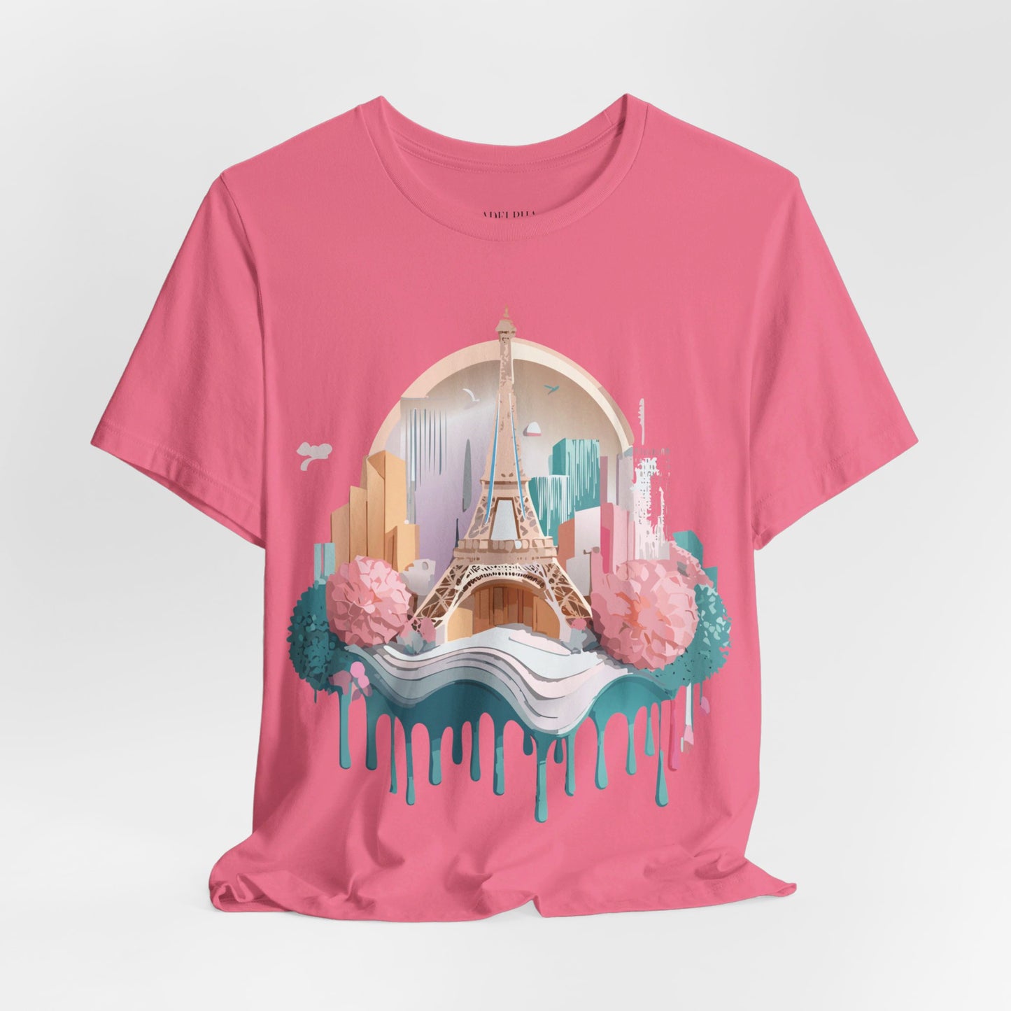 Natural Cotton Tee Shirt - Beautiful Places Collection - Paris Printify