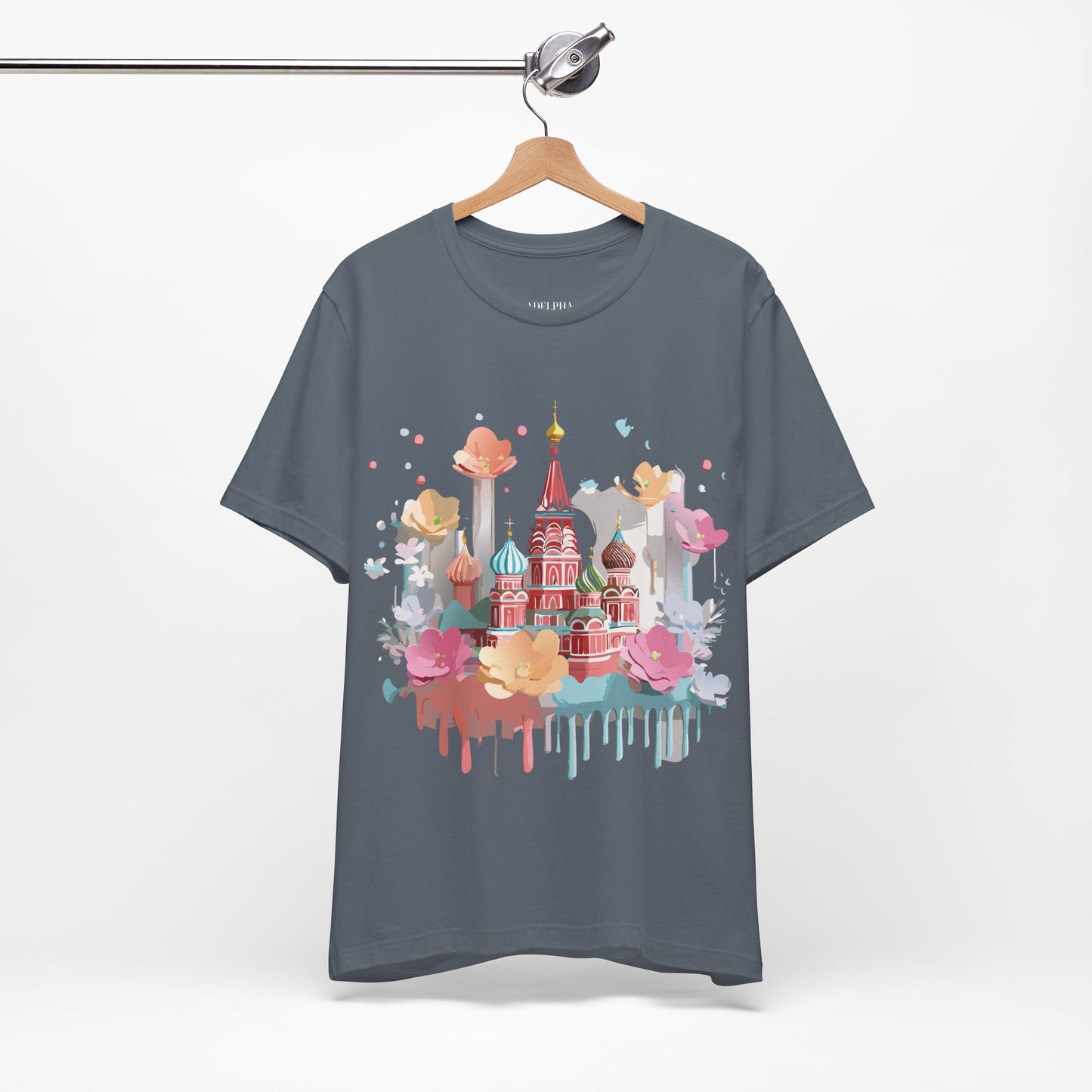Natural Cotton Tee Shirt - Beautiful Places Collection - Moscow Printify
