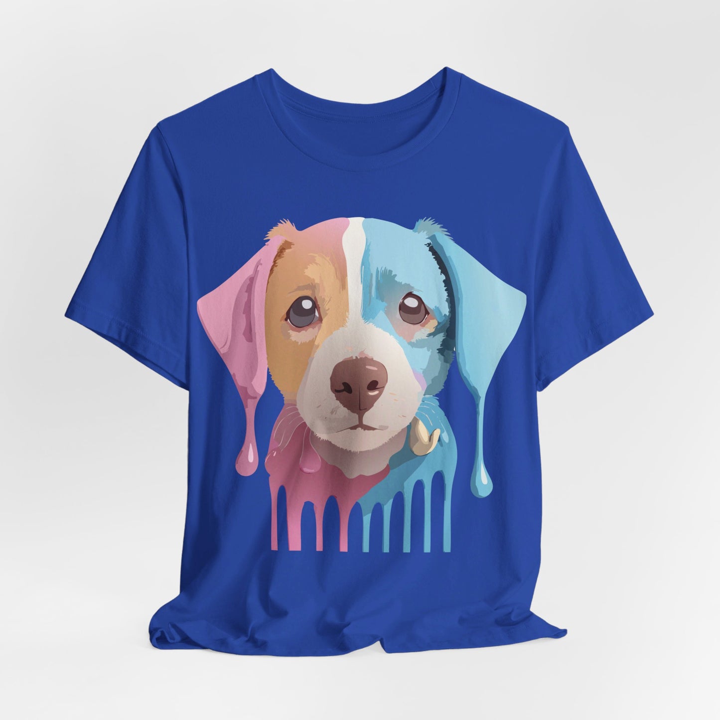 Natural Cotton Tee Shirt with Dog Printify